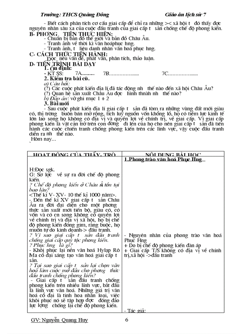 image for page Trọn bộ giáo án Sử 7 Cụ thể chi tiết