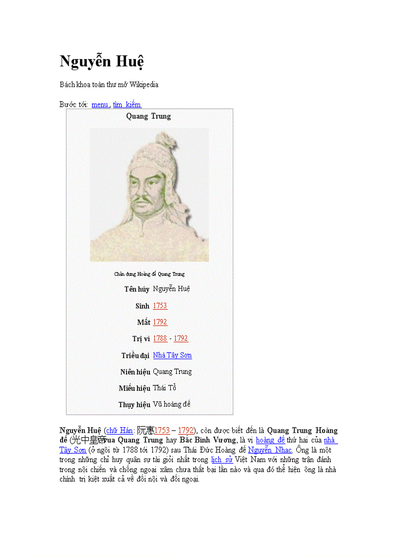 image for page Tư liệu lịch sử về Nguyễn Huệ