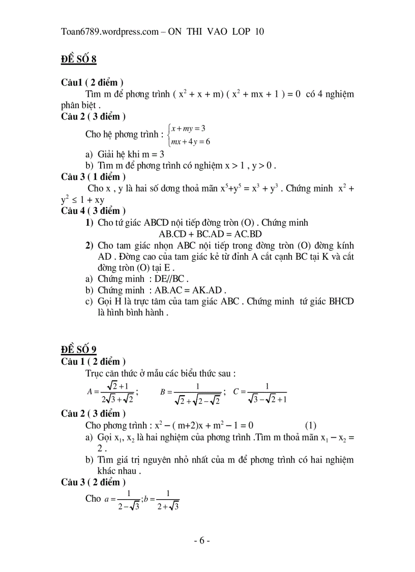 image for page 100 đề thi tuyển vào lớp 10
