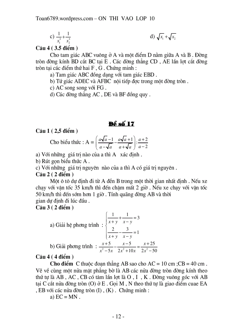 image for page 100 đề thi tuyển vào lớp 10