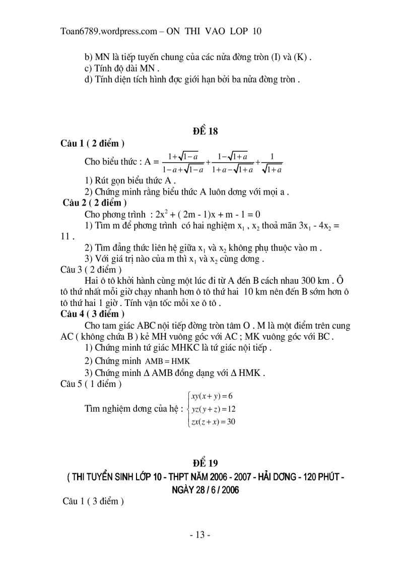image for page 100 đề thi tuyển vào lớp 10