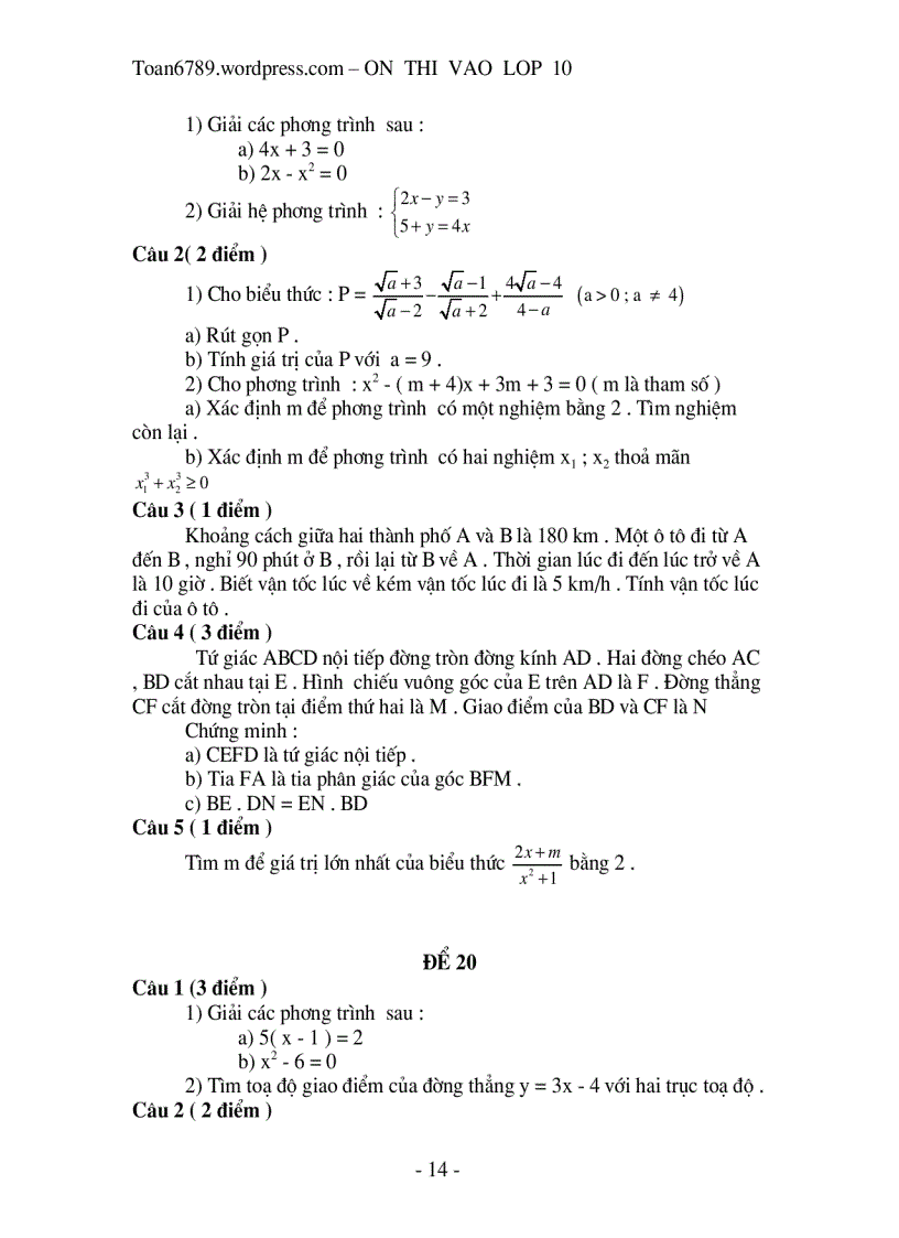 image for page 100 đề thi tuyển vào lớp 10