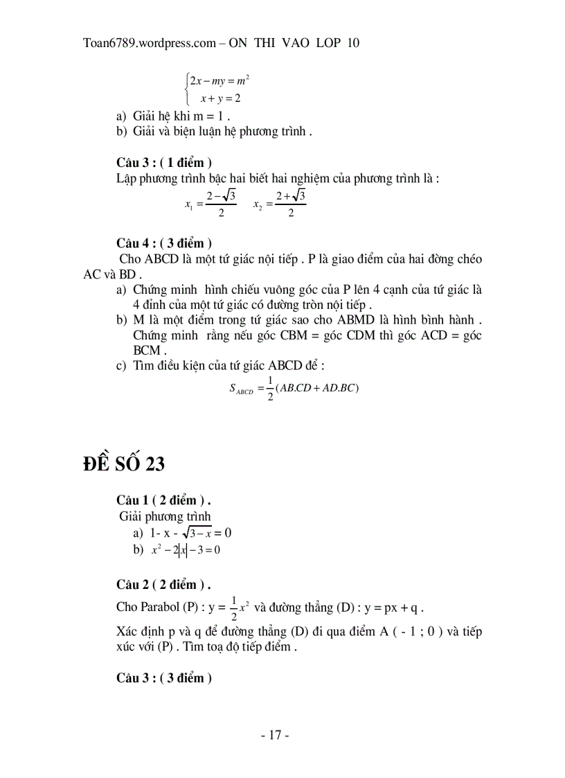 image for page 100 đề thi tuyển vào lớp 10