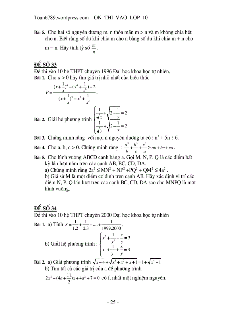image for page 100 đề thi tuyển vào lớp 10