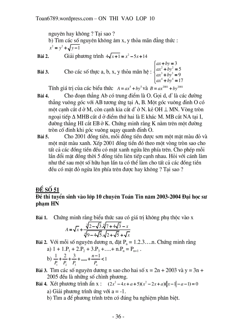 image for page 100 đề thi tuyển vào lớp 10