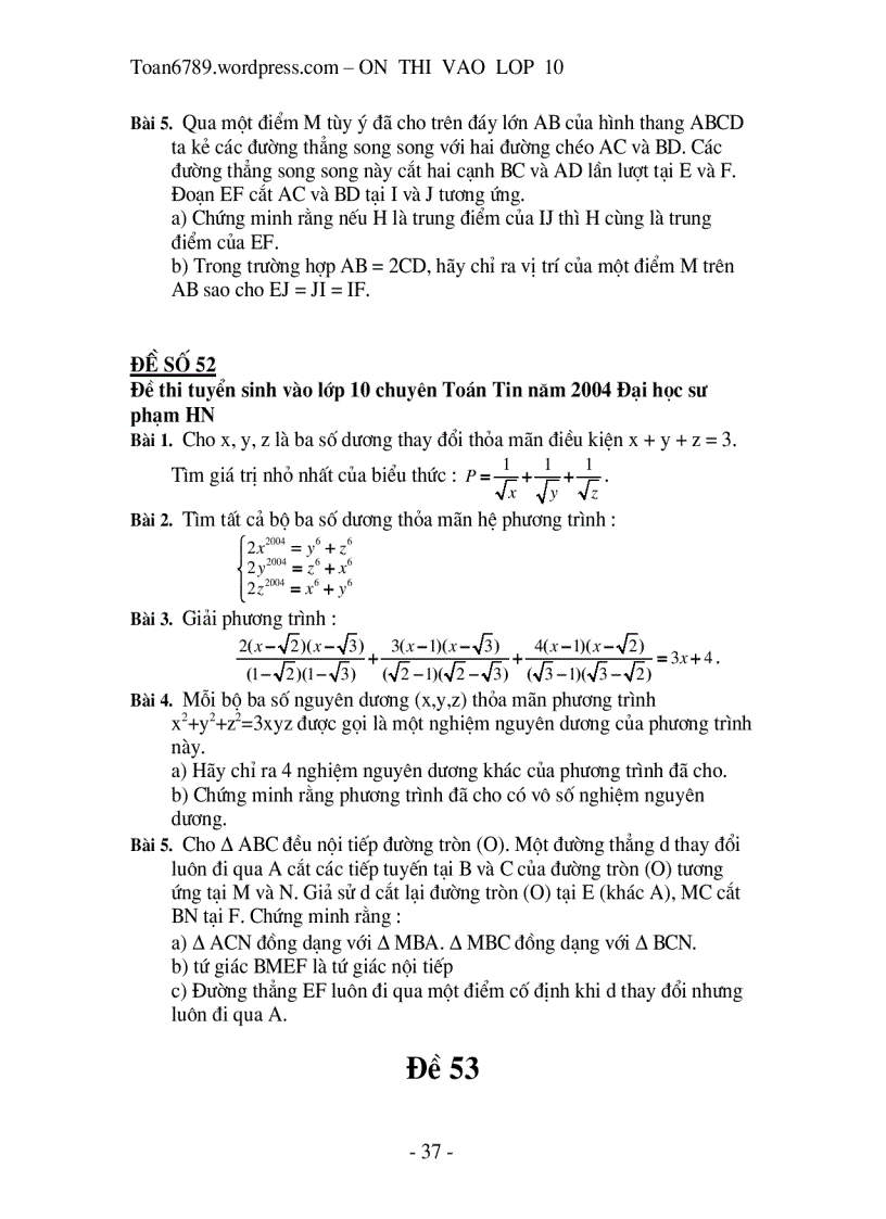 image for page 100 đề thi tuyển vào lớp 10