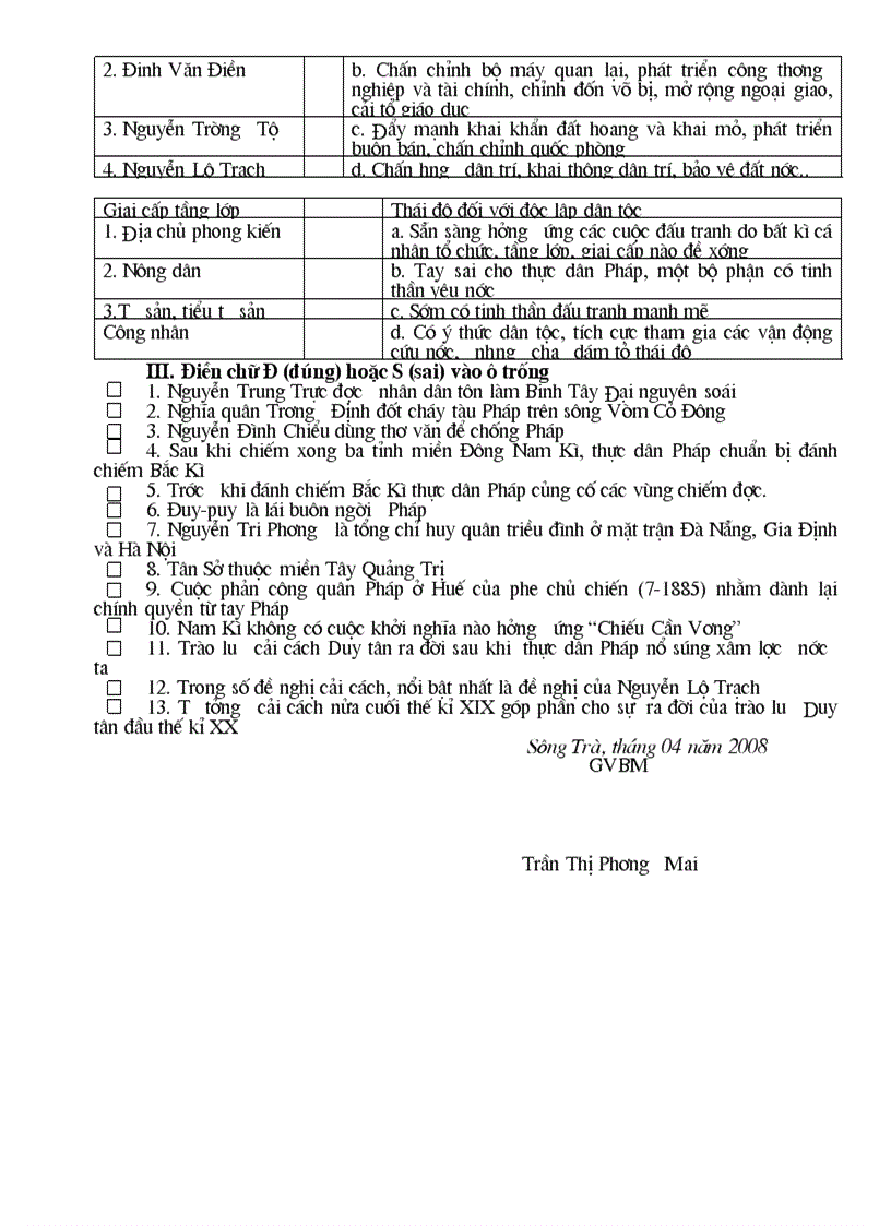 image for page Đề cương Ôn tập HKII LS 8