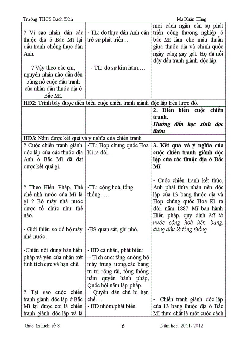 GA 8 CA NAM theo giảm tải