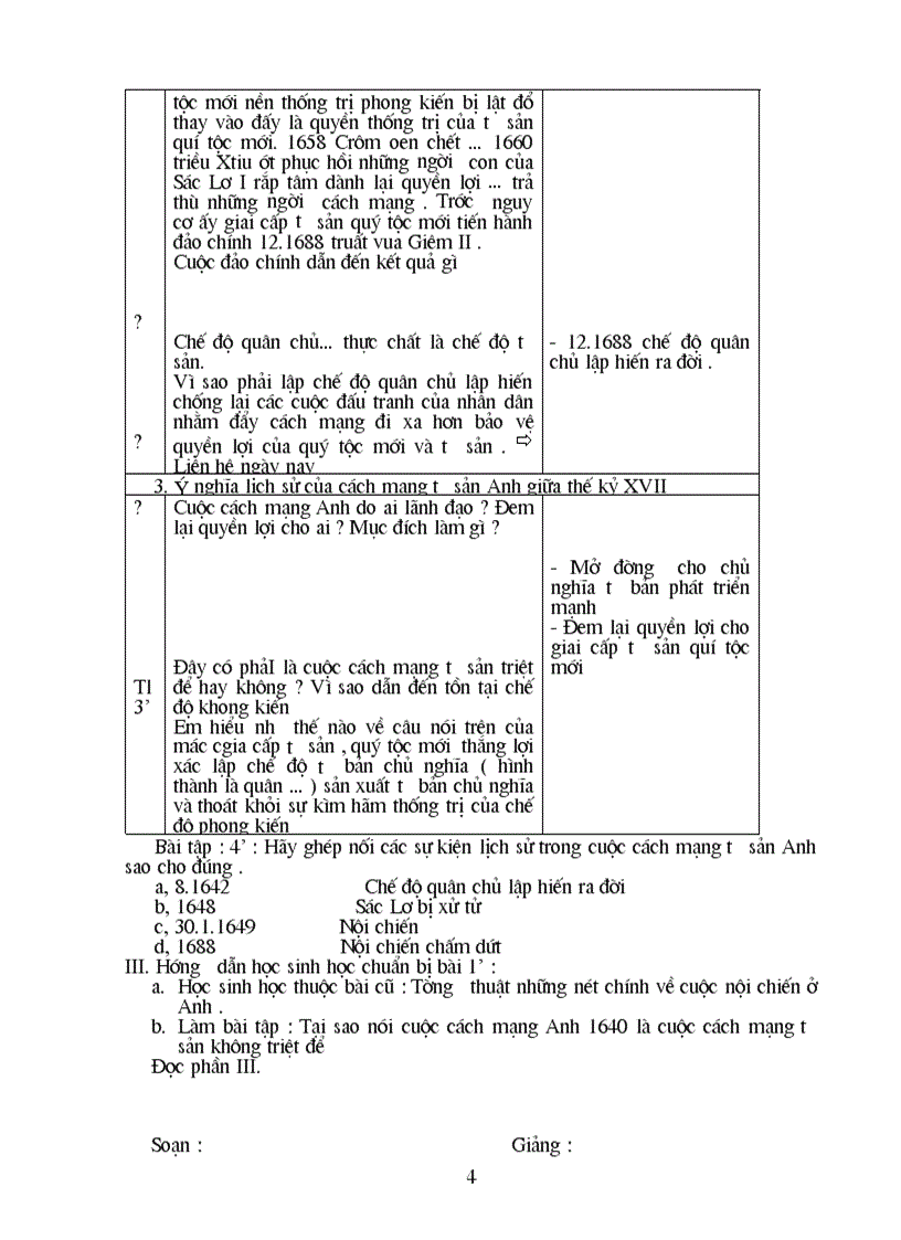 Giao an sử 8 Kỳ I