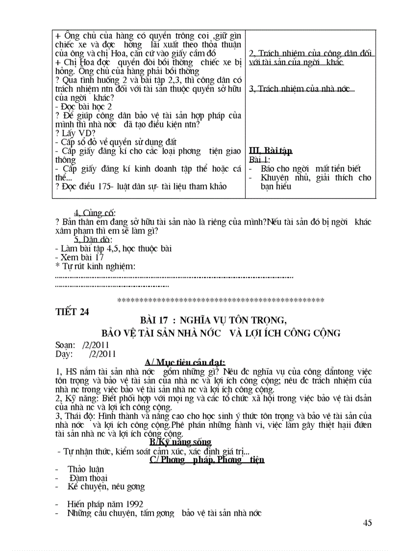 image for page Giao an GDCD 8