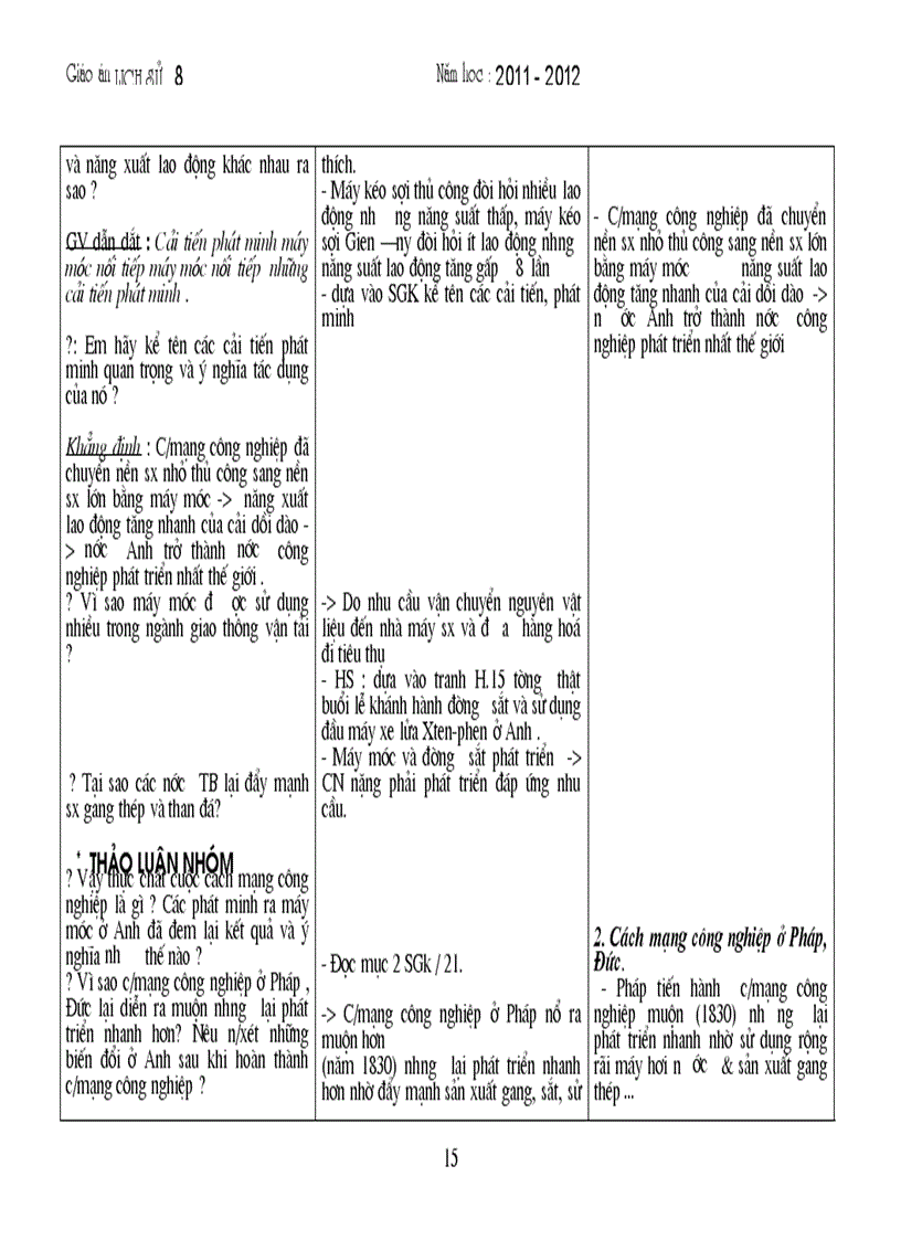 image for page Giao an lich su 8 2011 2012 chuan