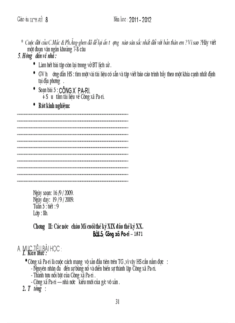 image for page Giao an lich su 8 2011 2012 chuan