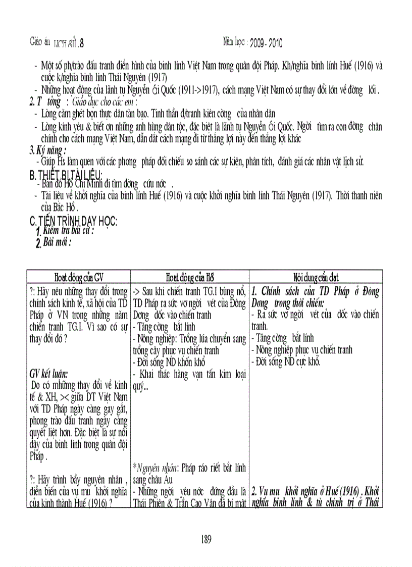 image for page Giao an lich su 8 2011 2012 chuan