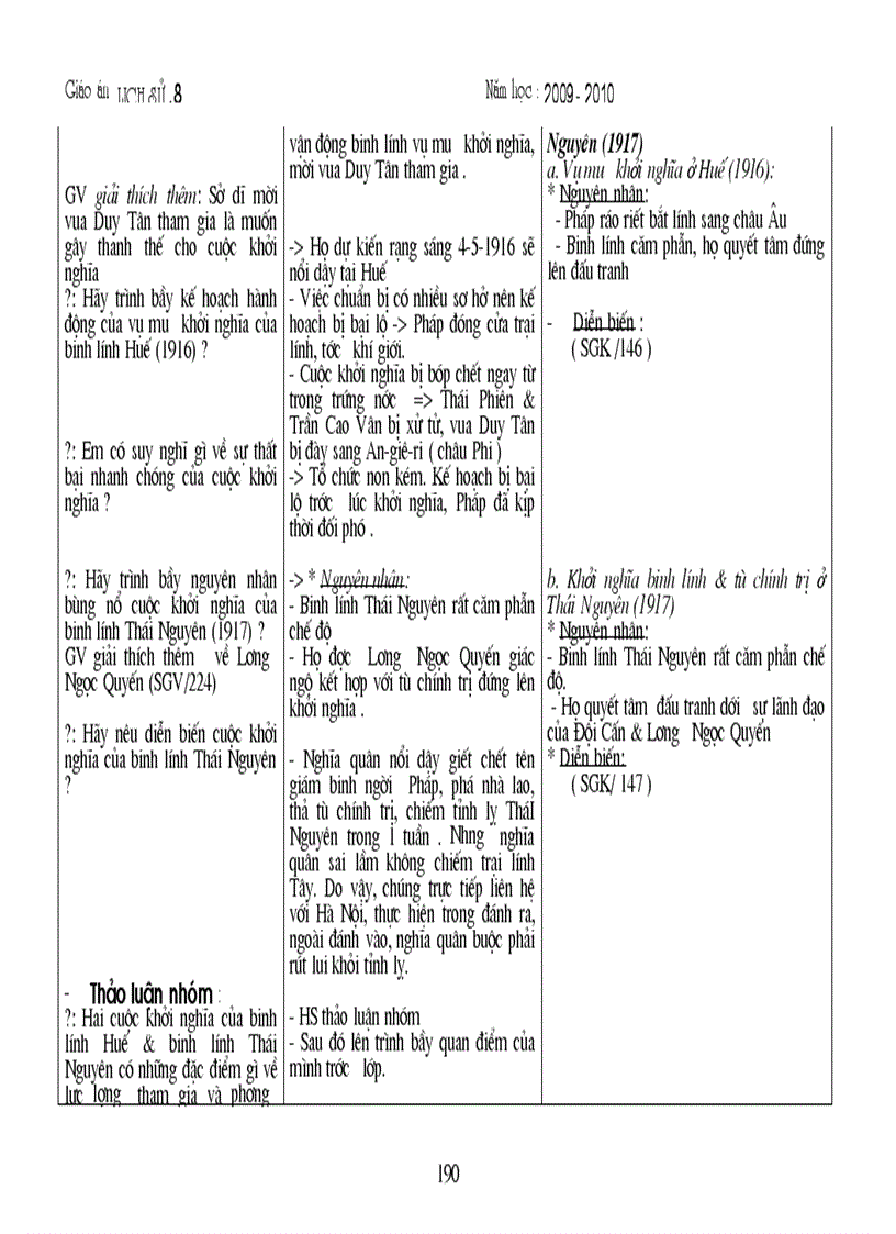 image for page Giao an lich su 8 2011 2012 chuan