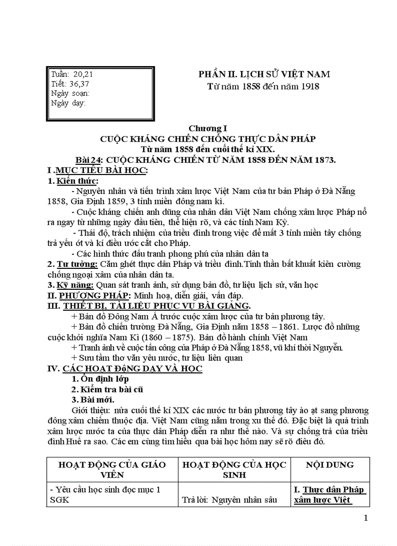 image for page Giao an lich su 8 bai 24