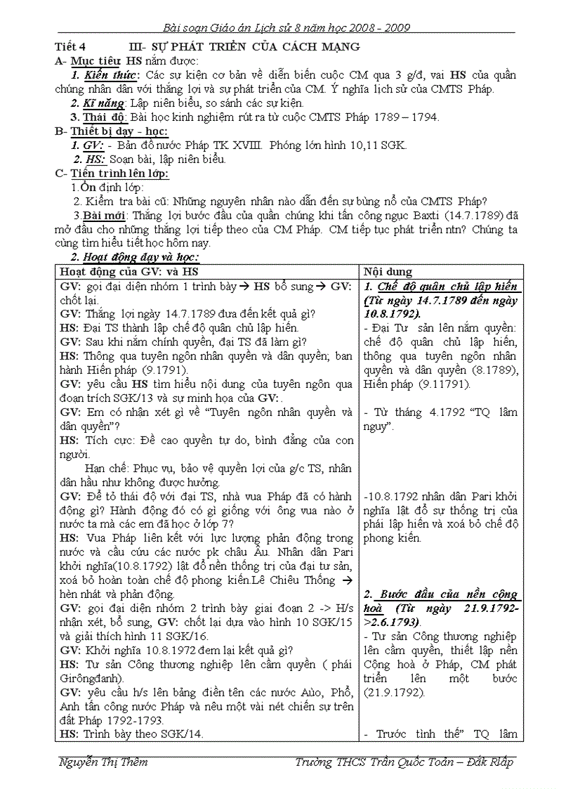 image for page Giao an lich su 8 bài 30