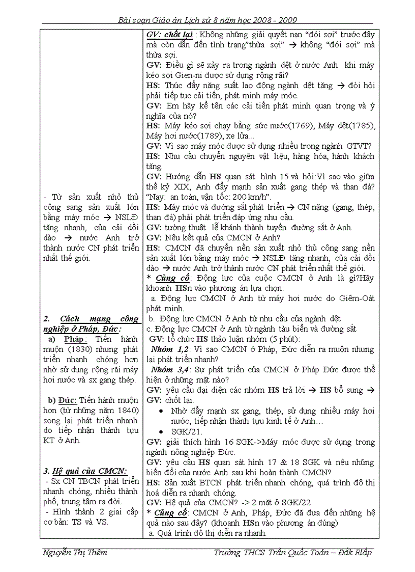 image for page Giao an lich su 8 bài 30