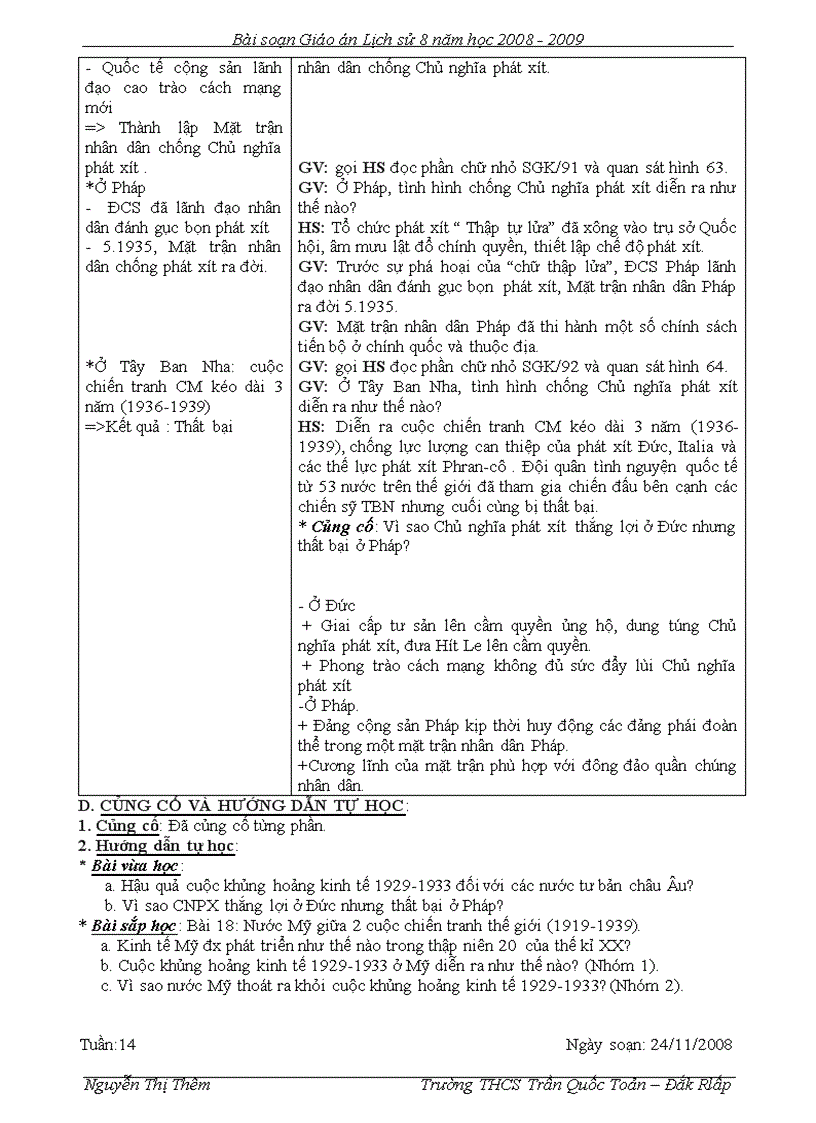 image for page Giao an lich su 8 bài 30