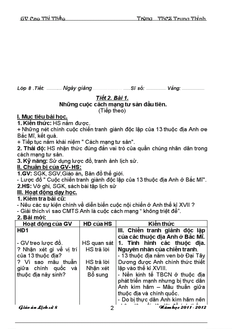 image for page Giao an Lich Su 8 Ca nam 3 cot 1