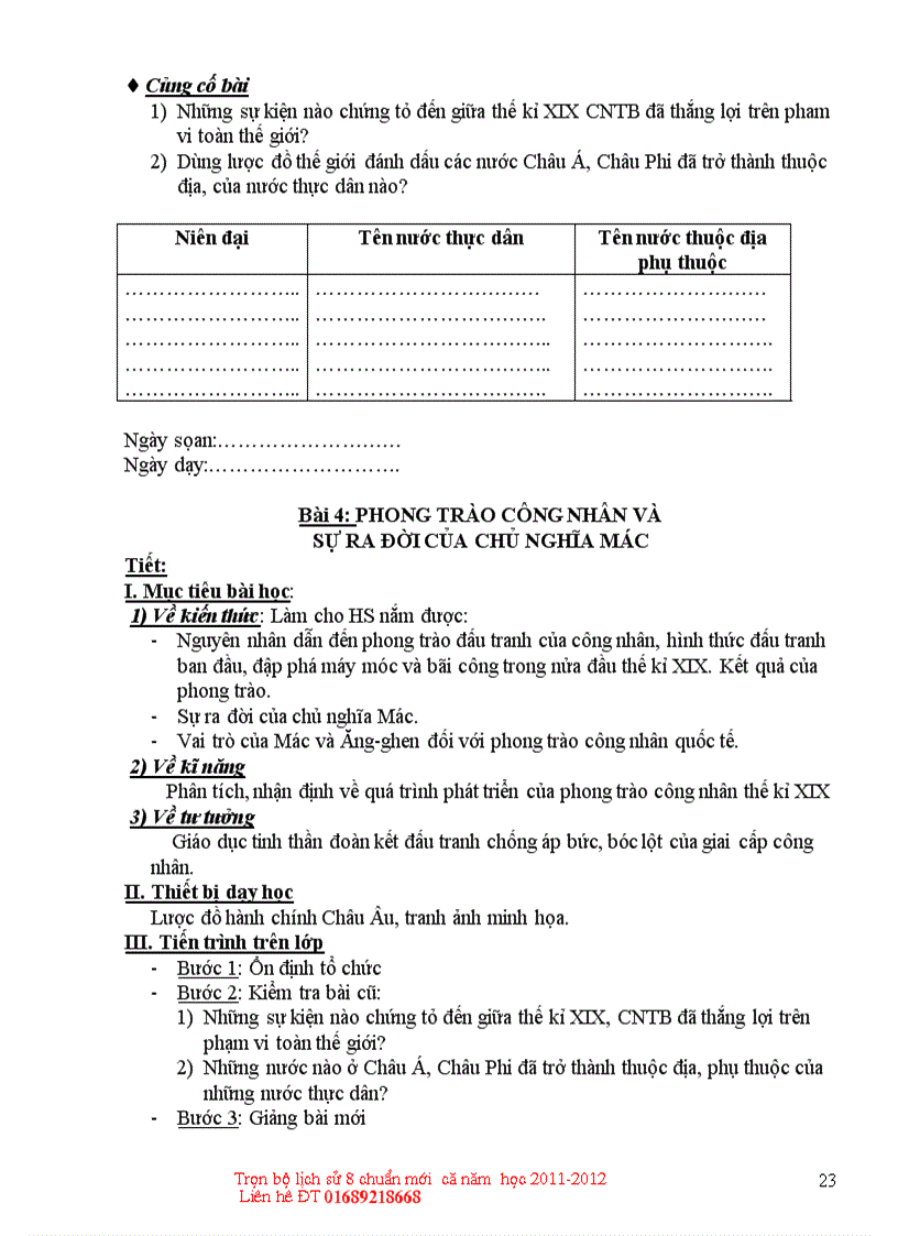 image for page Giáo án lịch sử 8 chuẩn 2012
