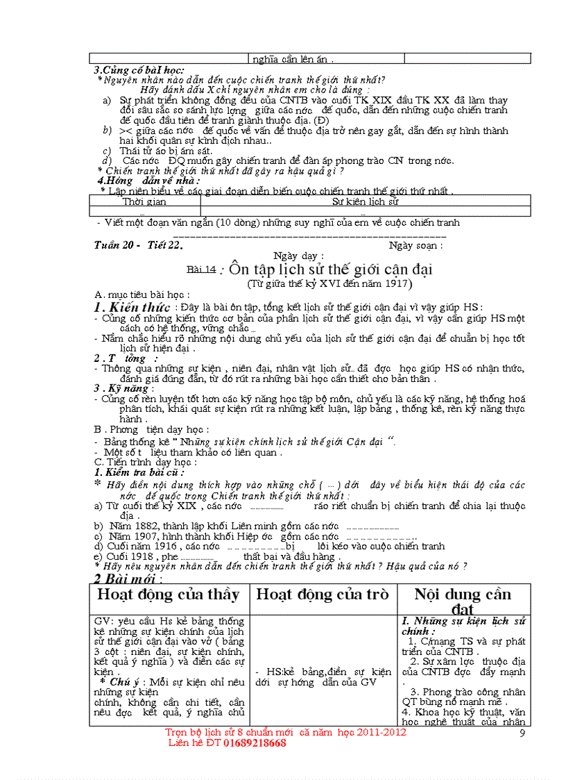 image for page Giáo án lịch sử 8 chuẩn 2012