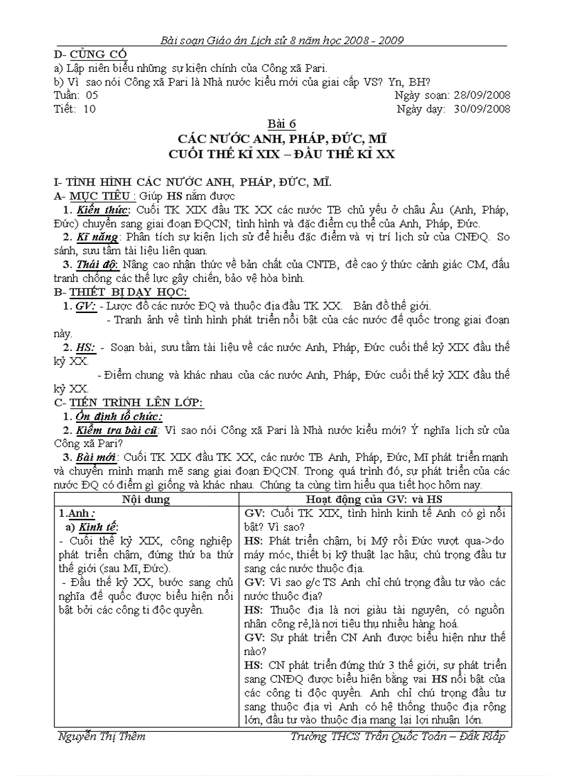 image for page Giao an Lich su 8 den bai