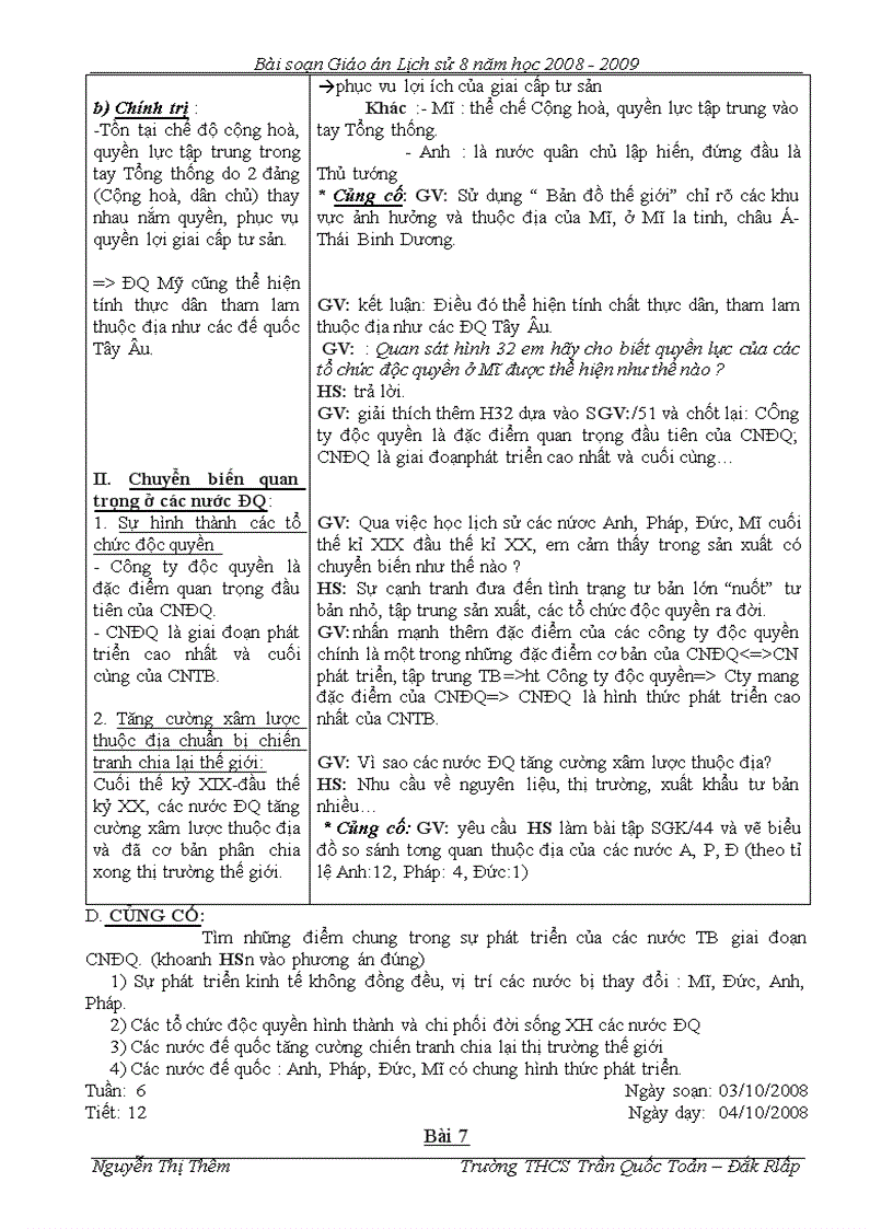 image for page Giao an Lich su 8 den bai