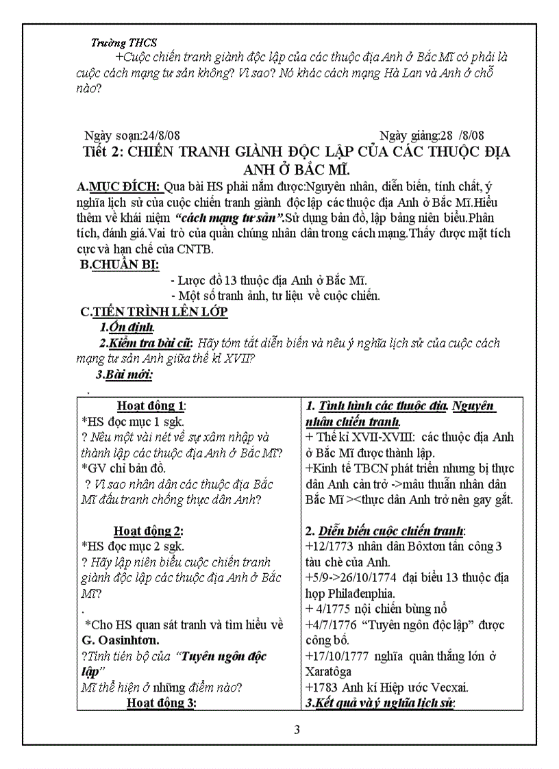 image for page Giáo án Lịch sử 8 HK1