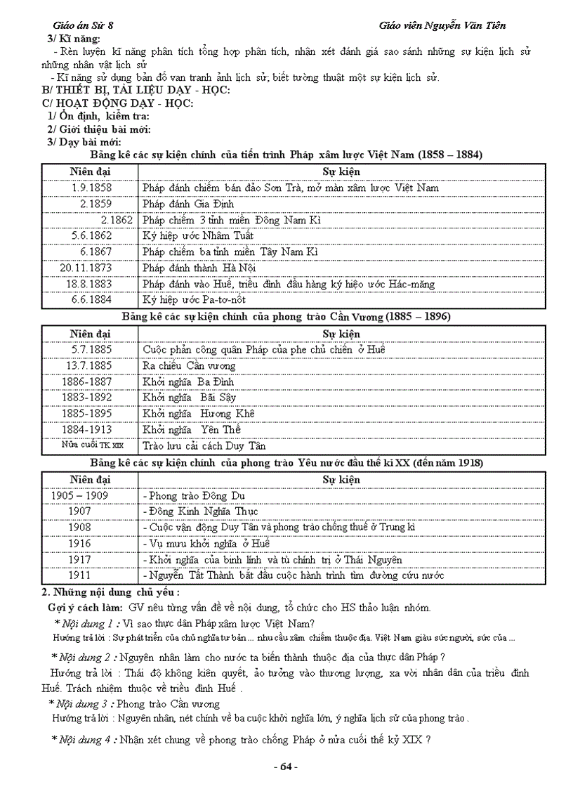 image for page Giáo án Lịch sử 8 mới trọn bộ