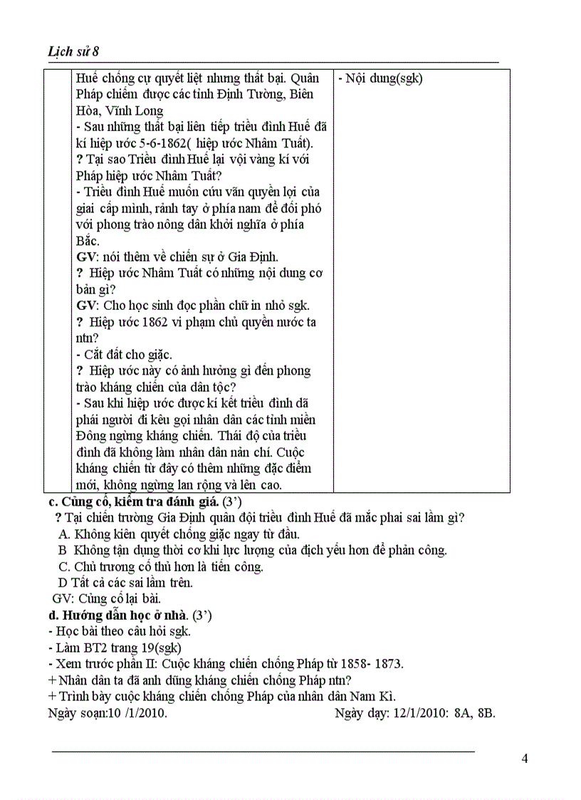 image for page Giáo án lịch sử 8 năm học 2010 2011