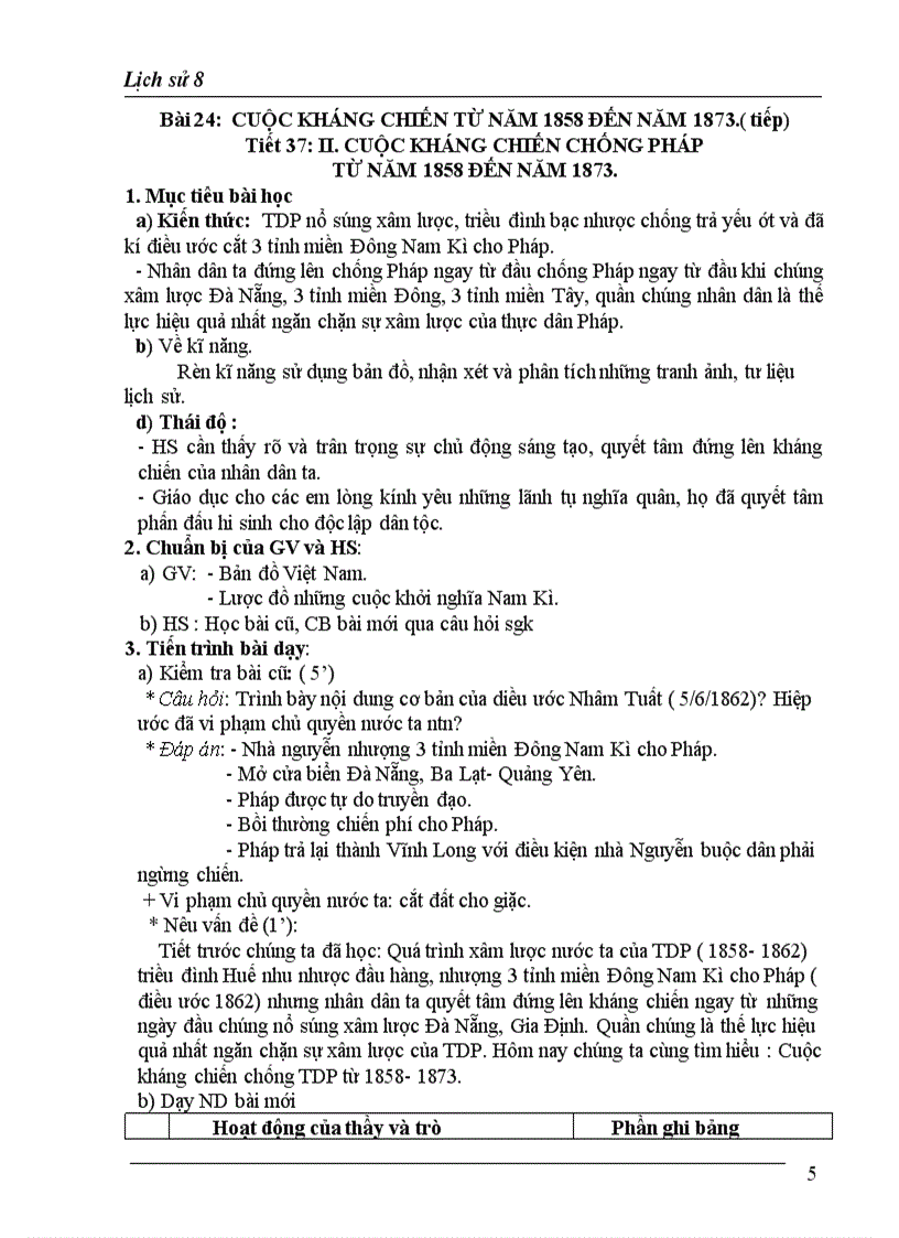 image for page Giáo án lịch sử 8 năm học 2010 2011