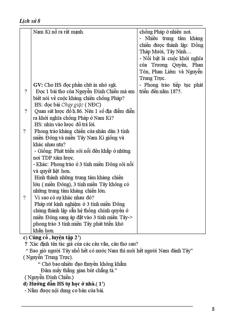 image for page Giáo án lịch sử 8 năm học 2010 2011