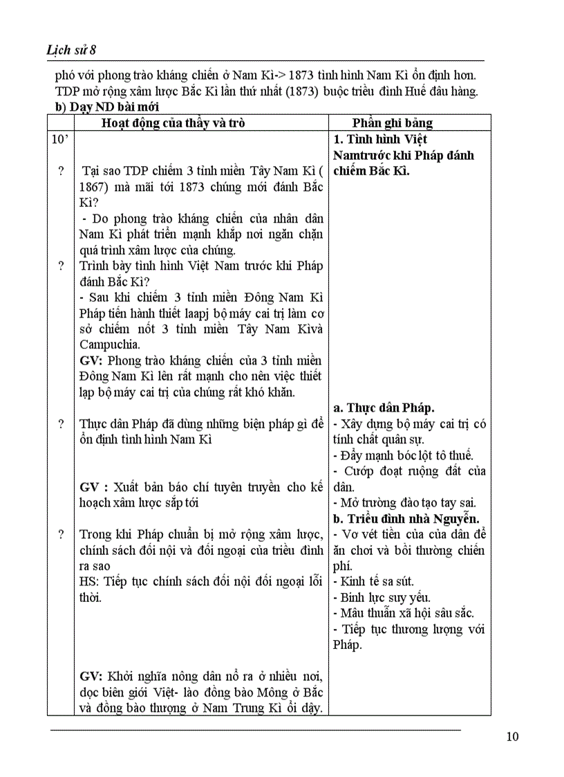 image for page Giáo án lịch sử 8 năm học 2010 2011