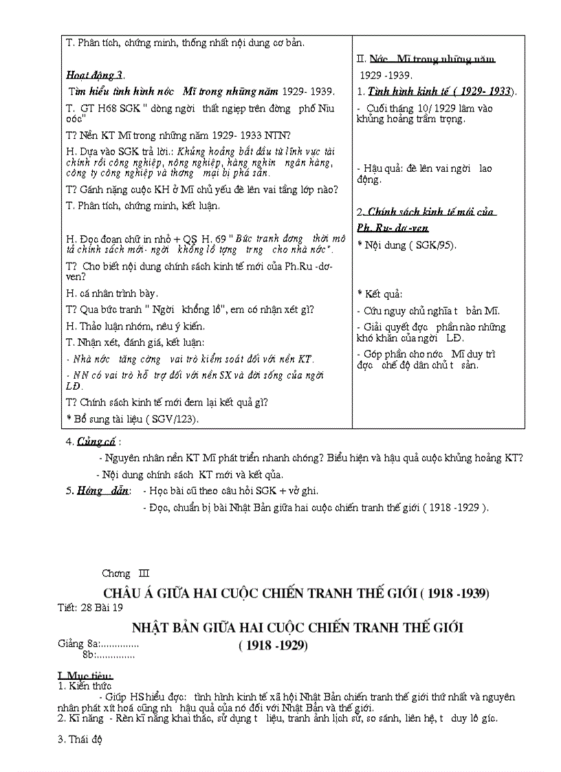 image for page Giáo án Lịch sử 8 tiết 27 28