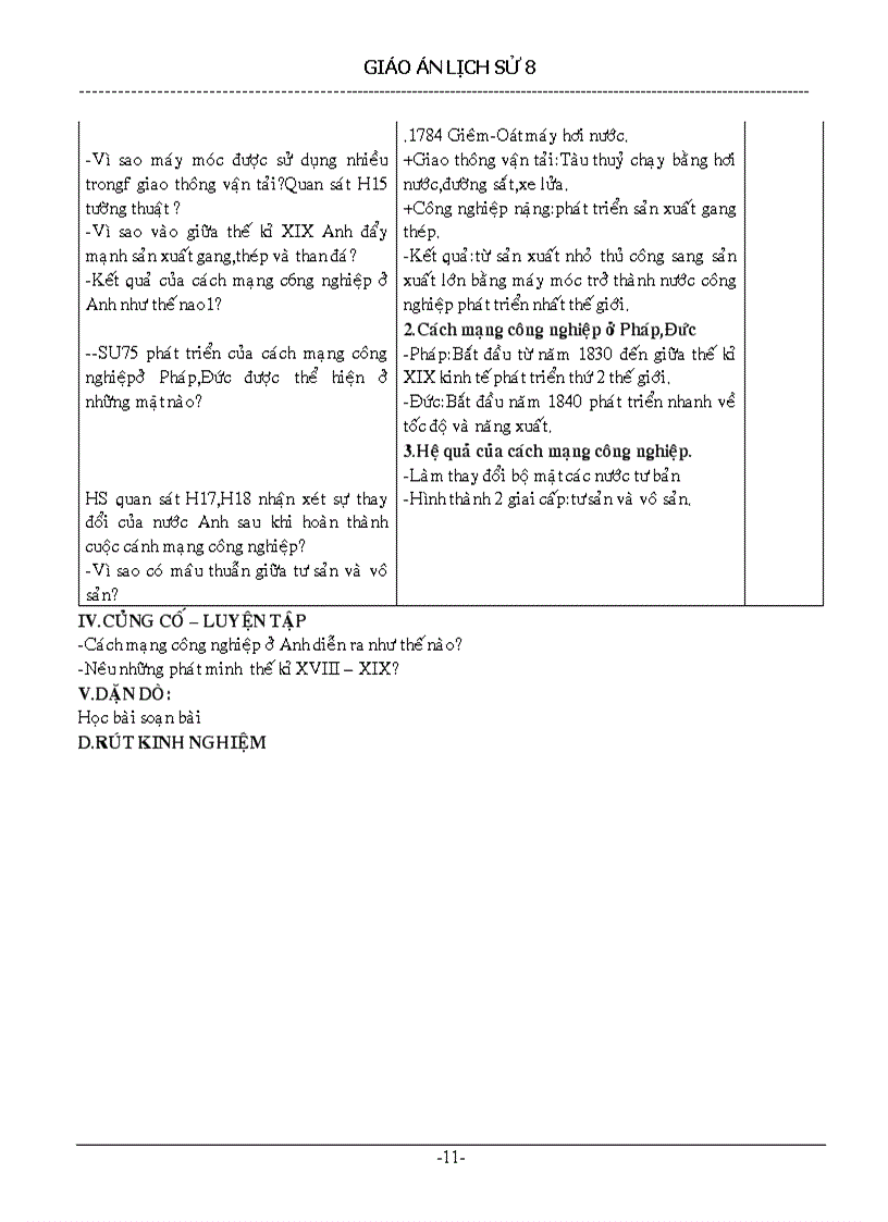 image for page Giáo án lịch sử 8 trọn bộ 1