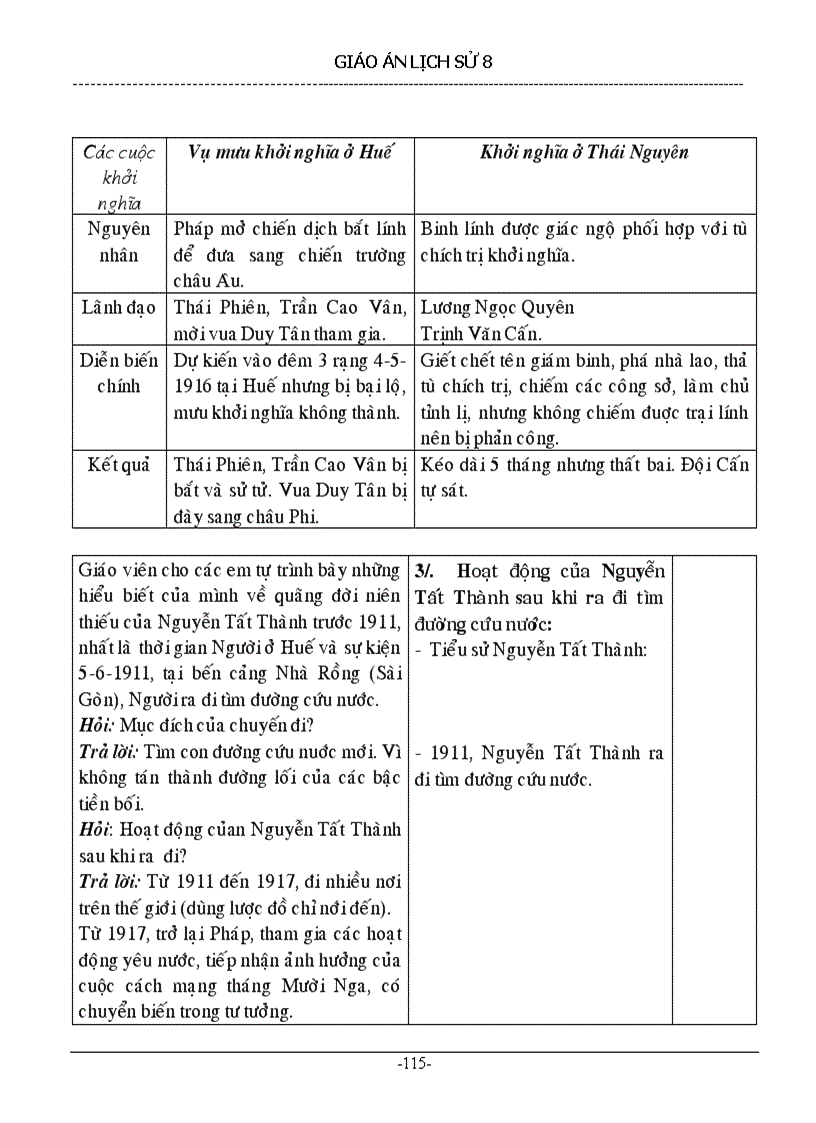 image for page Giáo án lịch sử 8 trọn bộ 1