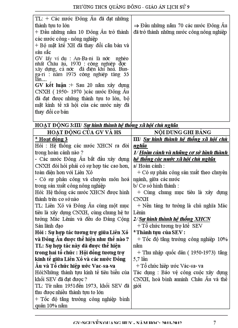 image for page Giáo án lịch sử 9 theo chương trình giảm tải thực hiện từ tuần 8