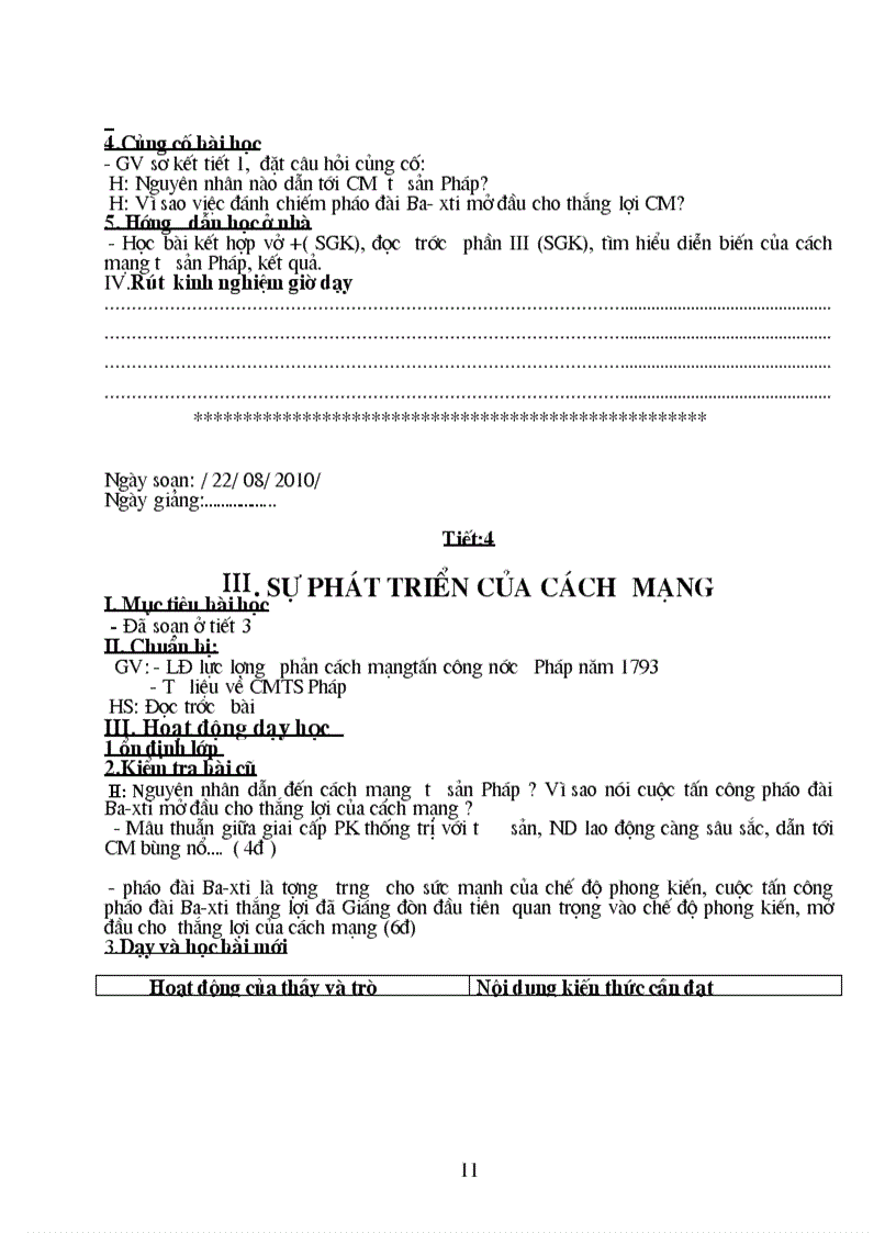 image for page Giáo án Lịch sử lớp 8 trọn bộ