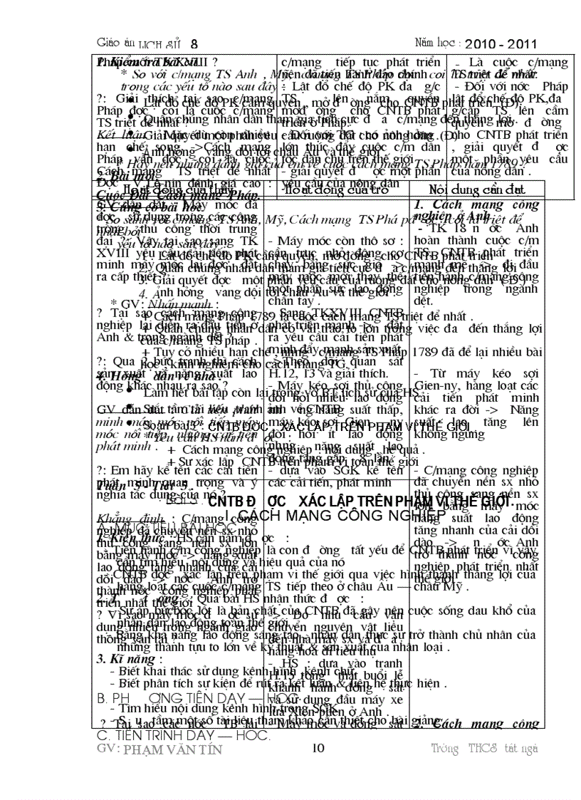 image for page Giáo án sử 8 3 cột cả năm