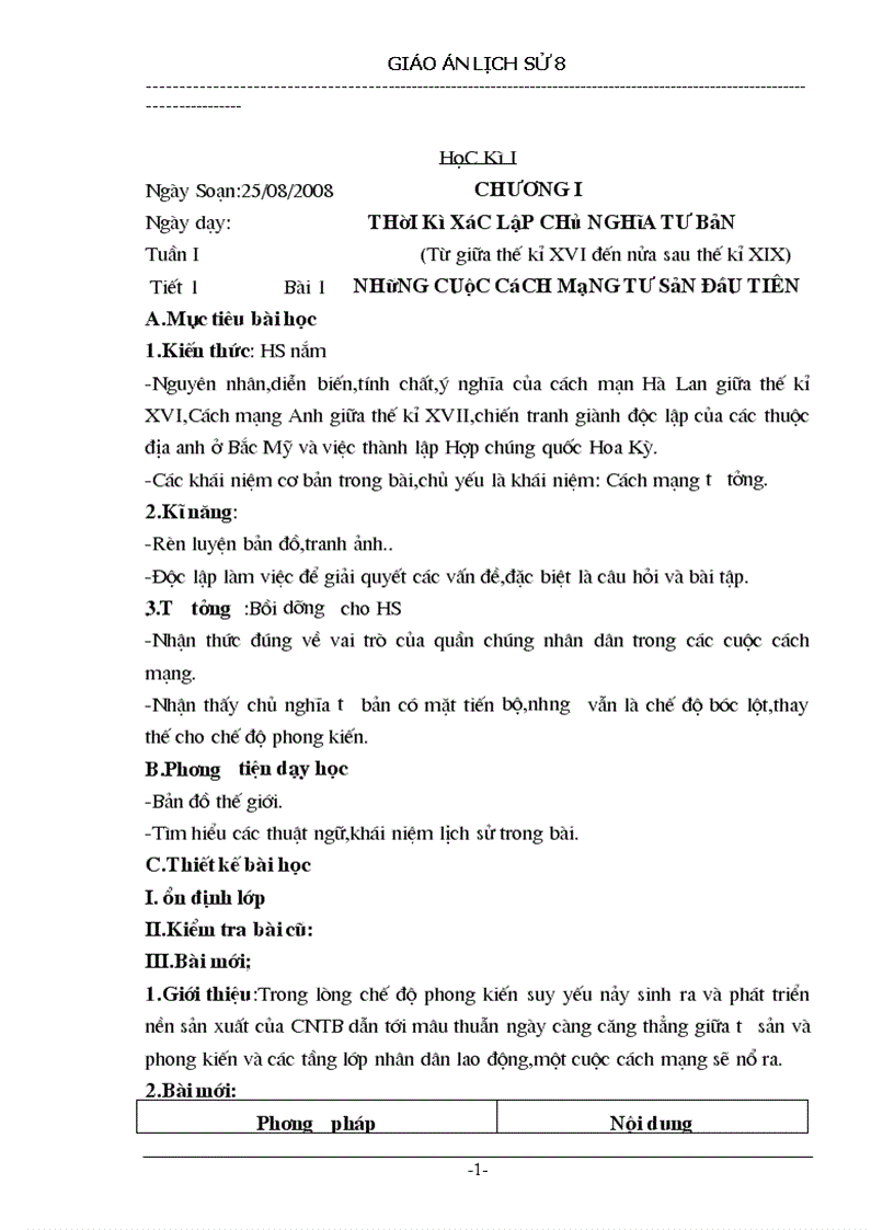 image for page Giao an Su 8 ca nam hai cot