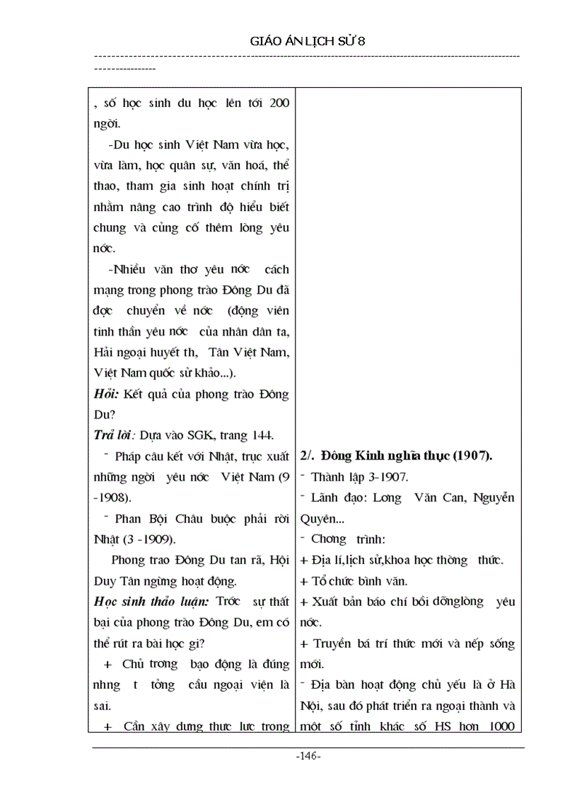 image for page Giao an Su 8 ca nam hai cot