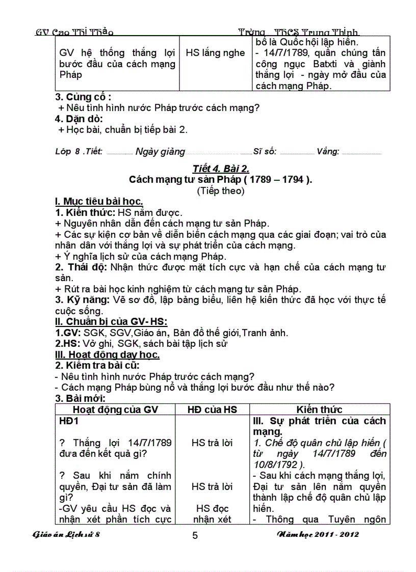 image for page Giao an Su 8 Chuan KT 3 cot