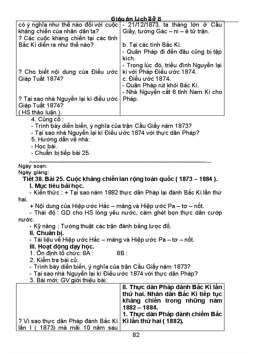 image for page Giao an Su 8 Chuan KT 3 cot