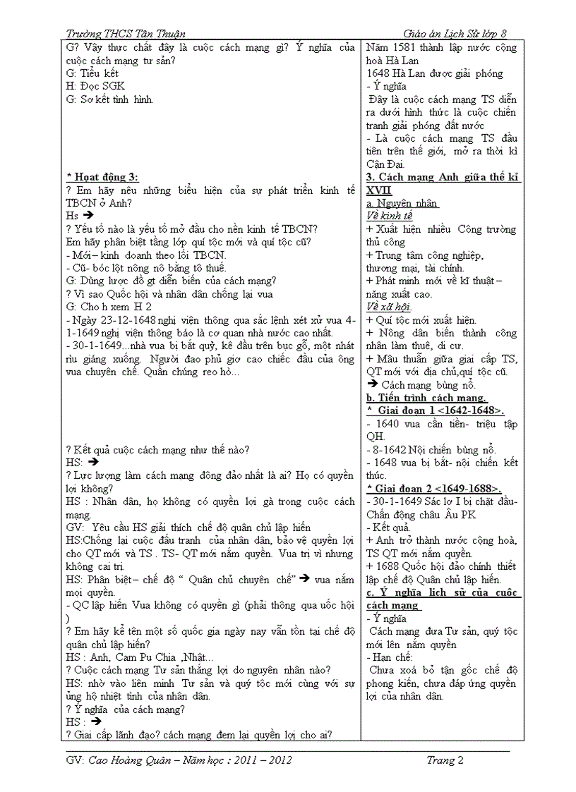 image for page Giáo án sử 8 giảm tải