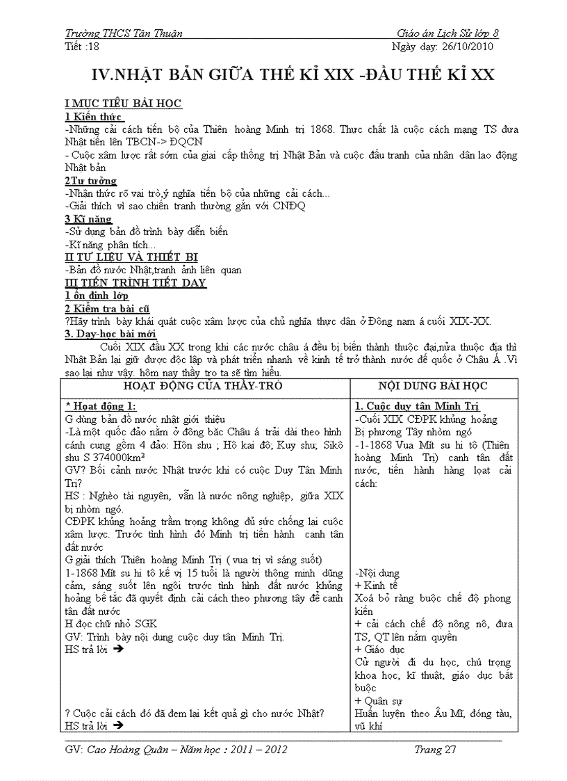 image for page Giáo án sử 8 giảm tải