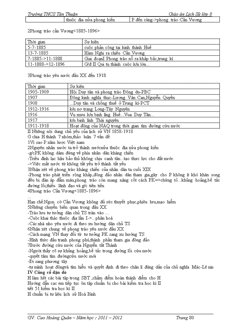 image for page Giáo án sử 8 giảm tải