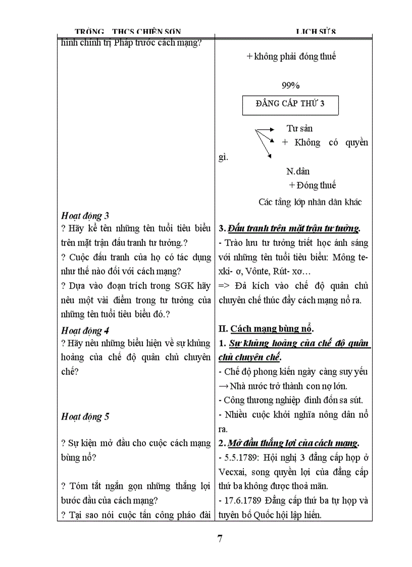 image for page Giáo án sử 8 kì I