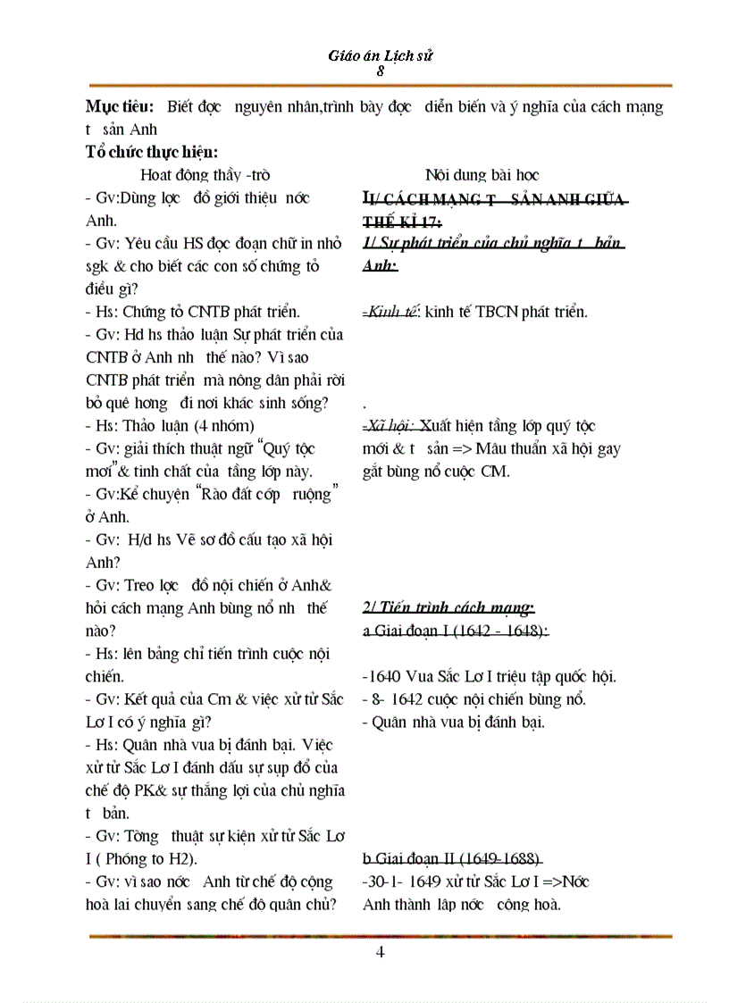 image for page Giao an su 8 theo mau moi nam 2010 t1 6