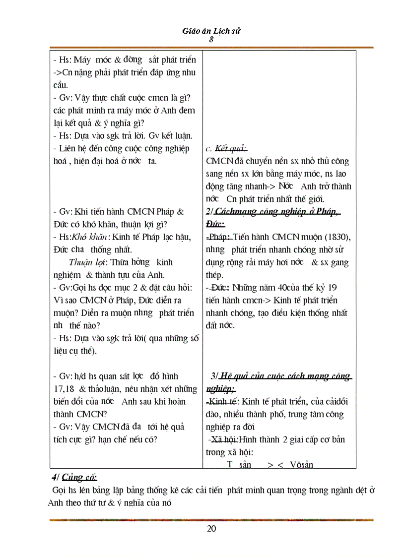 image for page Giao an su 8 theo mau moi nam 2010 t1 6