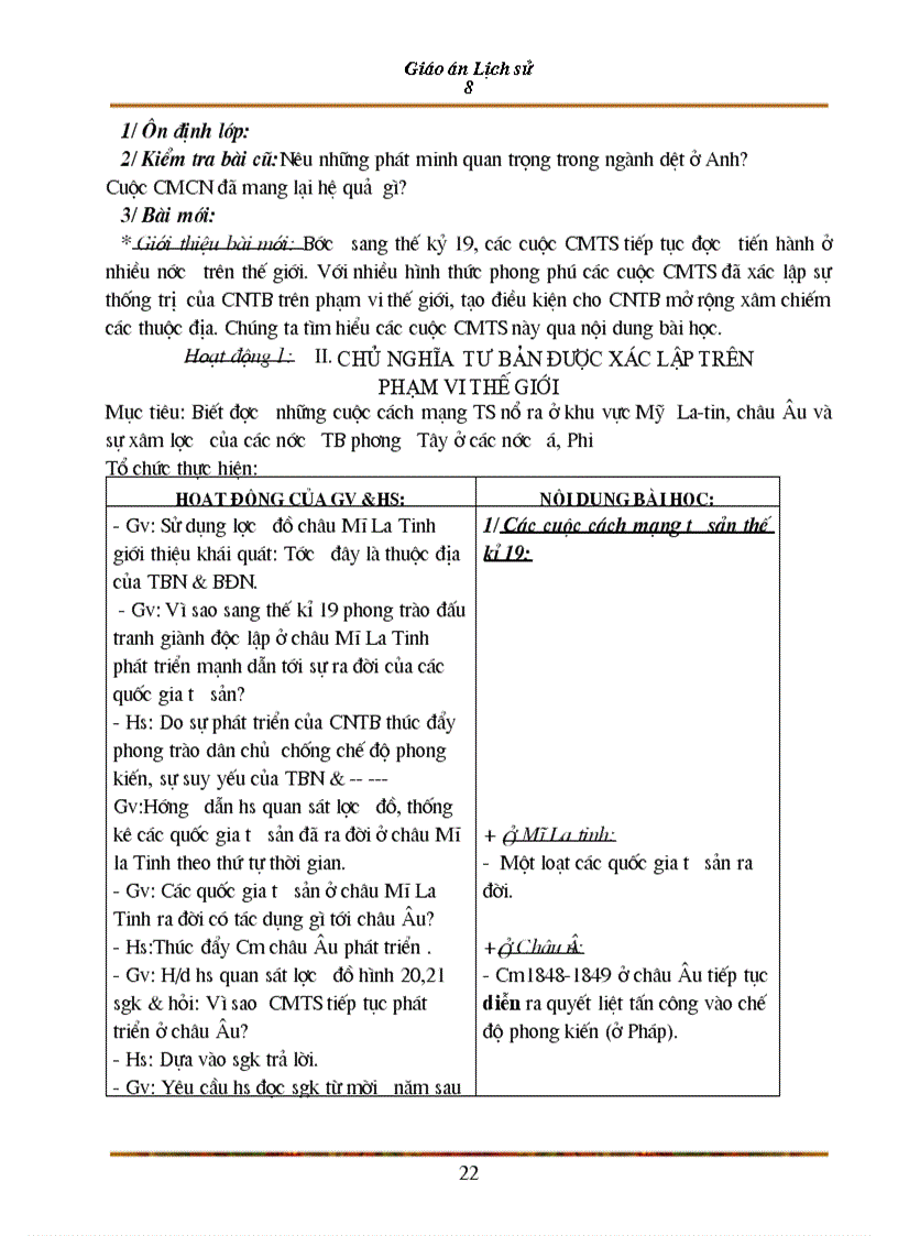 image for page Giao an su 8 theo mau moi nam 2010 t1 6